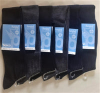 Prisco – 6 Paar lange, breite, gerippte Hygienesocken für Herren aus gerippter Sanital-Wolle 