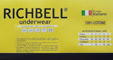 Maglia girocollo da uomo a mezza manica corta in cotone Richbell RH11 canottiera