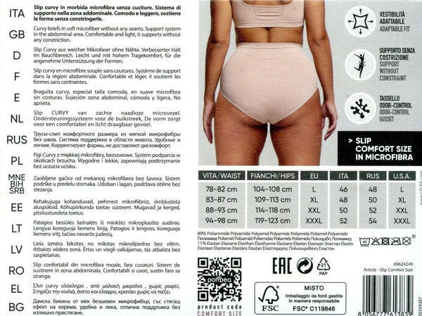 POMPEA Confezione X 2 Slip Vita Alta Microfibra Con Inserto Rigato | Abbigliamento per Famiglie POMPEA Confezione X 2 Slip Vita Alta Microfibra Con Inserto Rigato | Abbigliamento per Famiglie