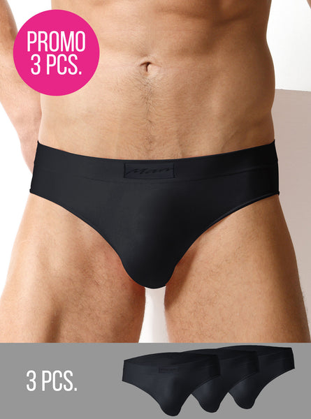 Intimidea - 3 men's underwear briefs in seamless breathable microfibre 300011