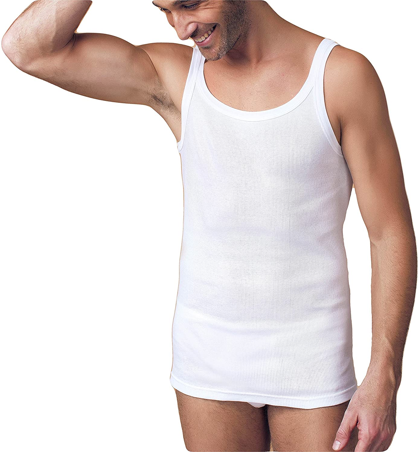 Canottiera Elasticizzata Smanicata In Cotone Superior Uomo Con Collo Tondo - Variation_Master - CH - Foto 9