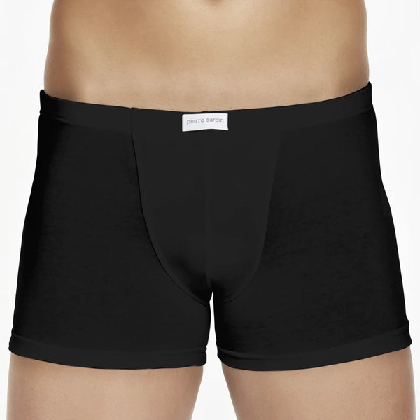 3 Boxer Uomo Pierre Cardin In Cotone - Tinta Unita, Elastico Esterno, Bianco/grigio/nero, Confezione Multipla