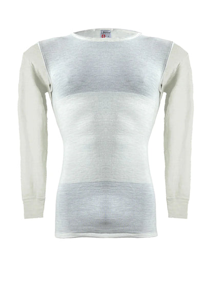 Madiva Maglia girocollo da uomo manica lunga misto lana Dr dottor Botta U24 con Pancera fascia elastica per supporto lombare vertebrale e