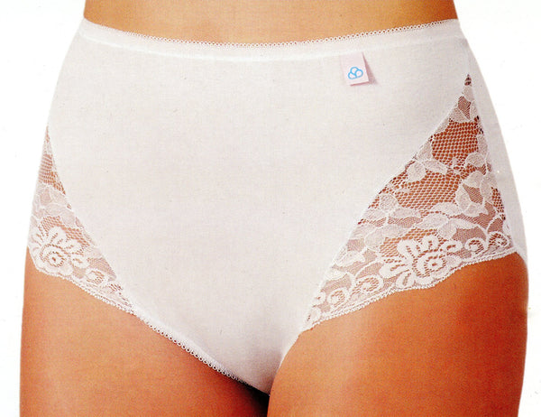 FINETOO 6 Slip Donna Vita Alta In Cotone Con Pizzo: Morbidi, Elasticizzati, Lavabili In Lavatrice, Multicolor