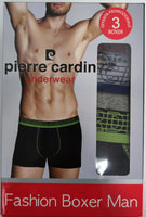 Pierre Cardin -3 Boxer da uomo cotone elasticizzato con elastico esterno PCM Side