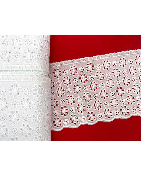 10 Metri Di Pizzo Merletto Passamaneria Zig Zag - Colore Rosso, Larghezza 8mm - Per Cucito Creativo E Hobby
