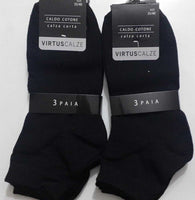 Virtus calze - 6 paia di mezzi calzini corti da donna in cotone caldo V1222