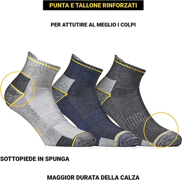 Calzini da lavoro uomo planet socks work quarter (3 paia) Planet socks Calzini da lavoro uomo planet socks work quarter (3 paia) Planet socks